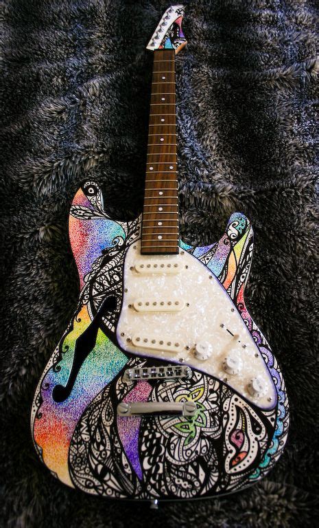 Sharpie Art Guitar 2008 By Zo Jones Via Behance Guitar Art