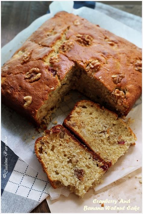 Loaded with caramelized bananas and walnuts, made wonderfully moist by the addition of creamy buttermilk, this banana cake recipe is all kinds of special. Cuisine Paradise | Singapore Food Blog | Recipes, Reviews And Travel: Cranberry And Banana ...