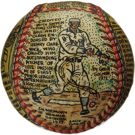 George Sosnak Folk Art Baseball Candy Cummings