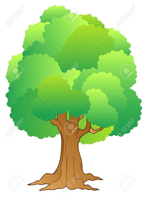 Como Dibujar Un Arbol Tree Clipart Treetop Cartoon Single Trees Tops
