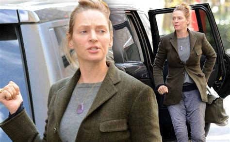 uma thurman chooses comfort over sex appeal as she dresses down and goes make up free to run