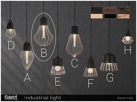 The Sims Resource Industrial Light Ceiling Lamp B