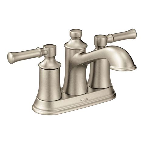 Moen Dartmoor 4 Inch Centerset 2 Handle Bathroom Faucet In Brushed