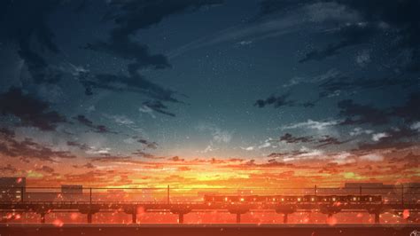 Anime Nature Horizon Sky Silhouette Background Hd Anime Wallpapers Hd