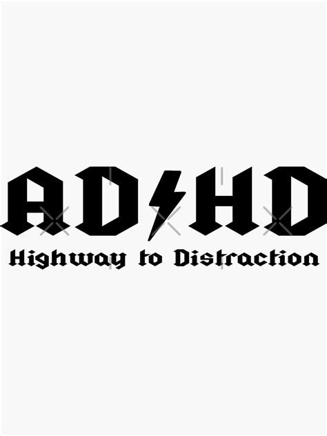 Adhd Highway To Distraction Sticker For Sale By Abdofer7 Redbubble