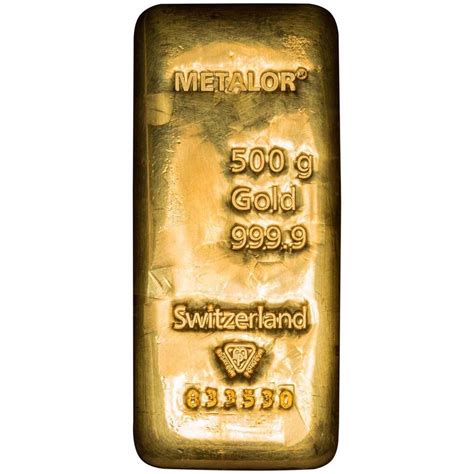 500 Gram Metalor Gold Bar My Gold Platform