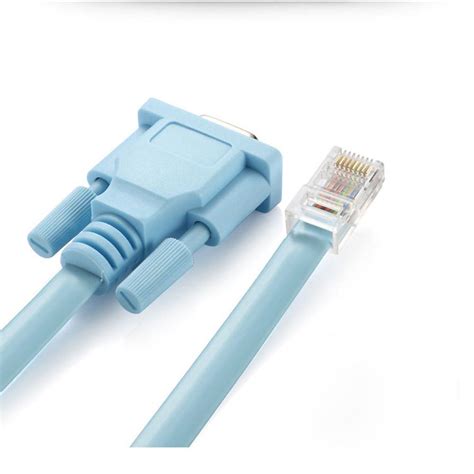 Buy Blue 18m Db 9pin Rs232 Serial To Rj45 Cat5 Ethernet Adapter Lan