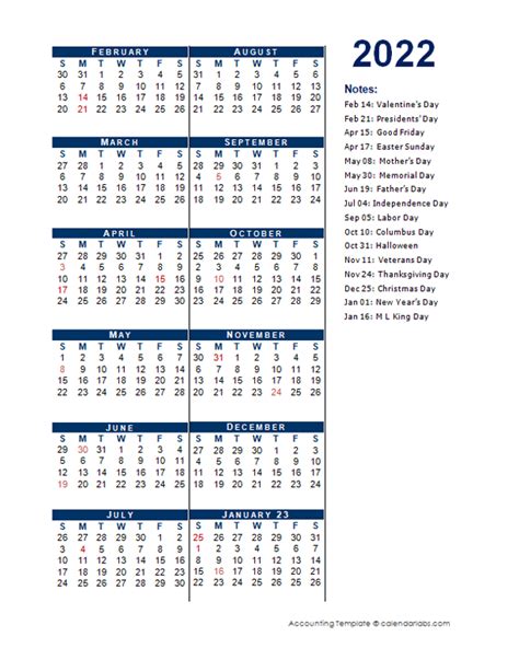 2022 Fiscal Period Calendar 4 4 5 Free Printable Templates