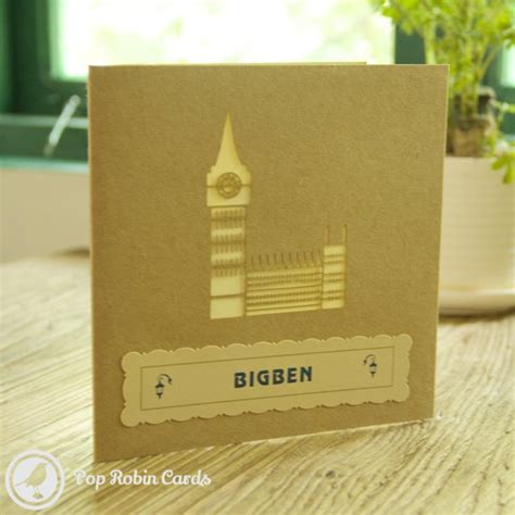 Big Ben Landmark Handmade 3d Pop Up Card Pop Robin Cards Uk 3d Pop