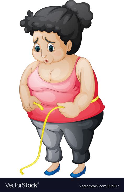 Obese Woman Royalty Free Vector Image Vectorstock