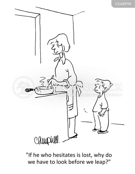 Hesitation Cartoons And Comics Funny Pictures From Cartoonstock