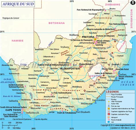 Afrique Du Sud Carte Carte Sud Afrique