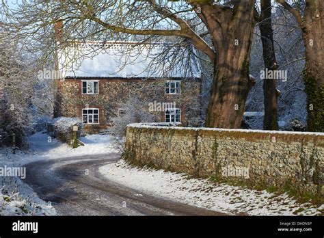 A Winter Scene From Surlingham Norfolk England United Kingdom Stock