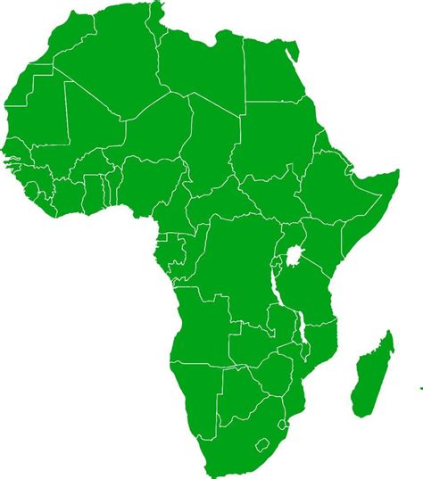 Africa Blank Map Color