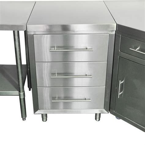 3 Drawer Commercial Kitchen Cabinet 60 X 61 X 90cm High Chairforce