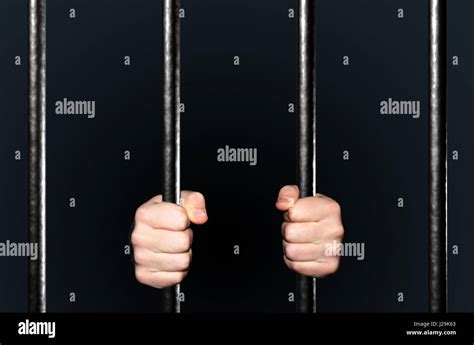 Illustration Hands Holding Jail Bars Hi Res Stock Photography And