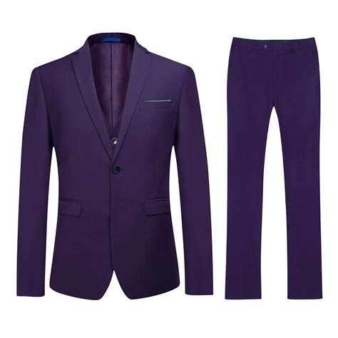 3 Piece Slim Fit Business Suit Purple Suits Purple Suits Best