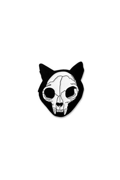 print ritual cat skull pin cat skull skull pin skull