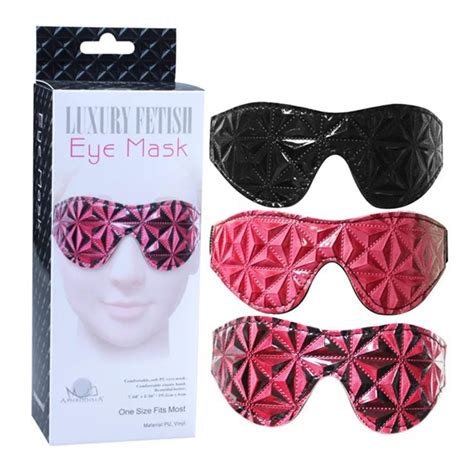 Rivet Fetish Mask Eye Patch Bdsm Leather Eye Mask Quality Sex Blindfold Sex Products For Men