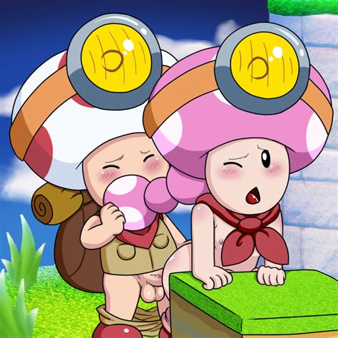 Rule 34 Backpack Blush Captain Toad Captain Toad Treasure Tracker Closed Eyes From Behind
