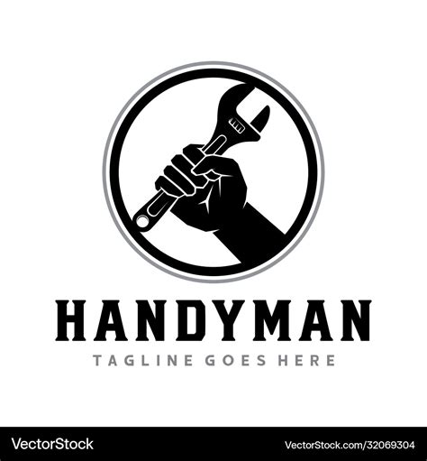 Handyman Logo Service Logo Design Royalty Free Vector Image