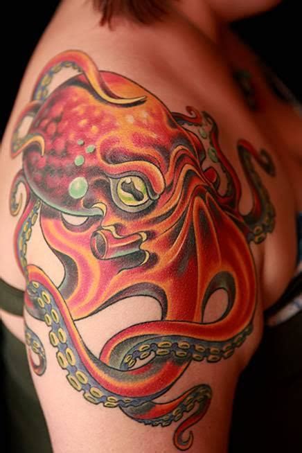 Color Octopus Shoulder Tattoo By Durb Tattoonow
