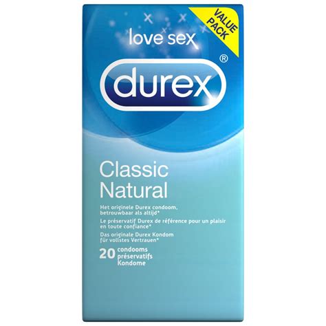 3x Durex Condooms Classic Natural 20 Stuks 5052197045161 Prijs