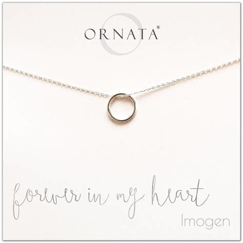 Forever In My Heart Sterling Silver Circle Necklace Ornata