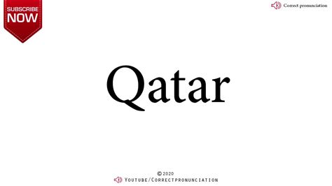 How To Say Qatar Pronounce It Right Correctpronunciation Youtube