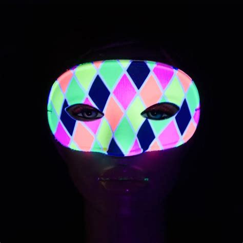 Uvblacklight Oogmasker Harlekijn Multicolor Koop Je Bij Glow