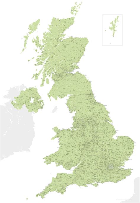 Best Uk Postcodes Map With All The Postcode Districts Post Towns And
