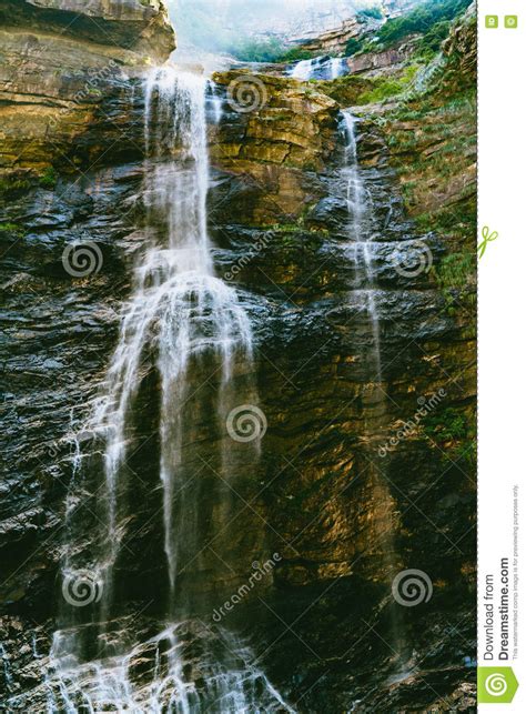 Lushan Waterfalls Stock Photo Image Of Chute Nature 76039534