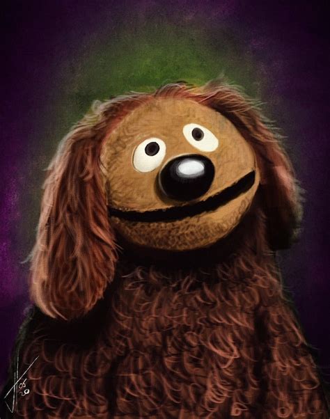 Rowlf The Dog Portrait Print The Muppets Etsy Uk