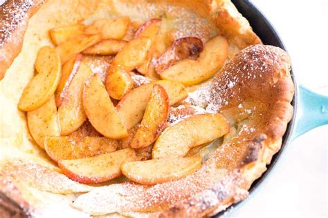 Apple Dutch Baby Pancake In A Cast Iron Skillet Sunday Brunch