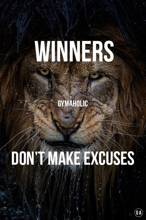 Winners Dont Make Excuses Gymaholic Fitness App