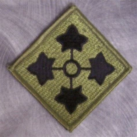 Embroidered Military Patch U S Army 4th Infantry Division New Muted Ebay