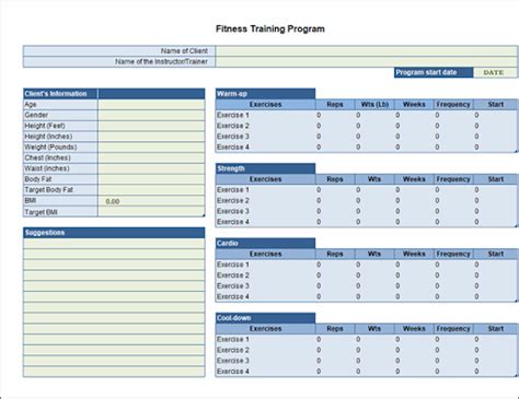 5 Templates For Excel To Keep Track Of Your Fitness Softwarekeep