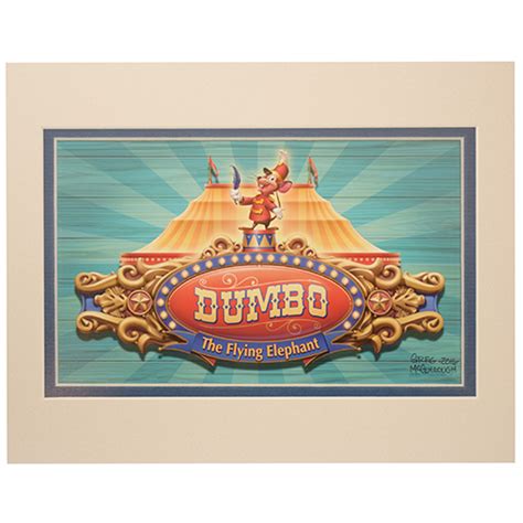 Disney Artist Print Greg Mccullough Dumbo The Flying Elephant