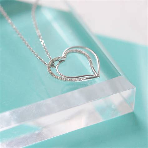 Double Heart 015ct Diamond Necklace By Oh So Cherished