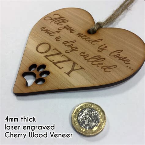 Personalised Dog Lover T Engraved Dog Owner Wooden Plaque Etsy