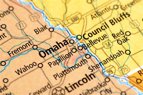 Map Of Omaha In Nebraska State Usa Stock Photo Download Image Now