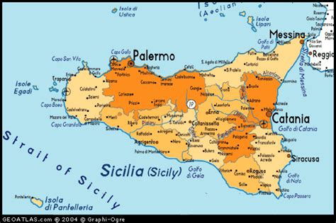 Map Of Sicilia Map Sicilia Sicily Italy Italy Atlas