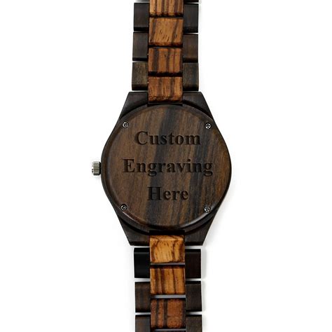 Personalized Engraved Wooden Watch Custom Wood Watch Fathers Day Gift