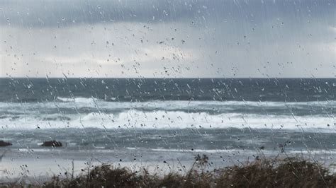 Rain Falling At Stormy Ocean Coast Stock Video Footage Storyblocks
