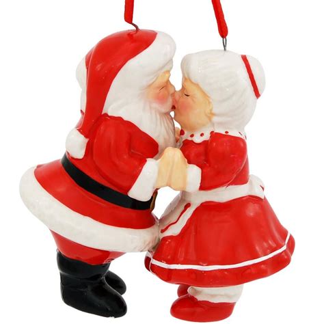 mr and mrs claus kissing ornament personalized christmas ornaments christmas ornaments
