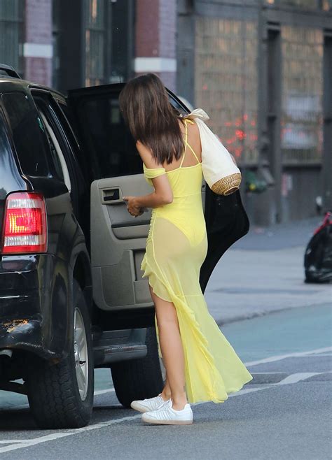 Emily Ratajkowski In Sheer Yellow Maxi Dress And Bodysuit 11 Gotceleb