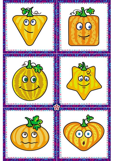Free Printable Pumpkin Shape Memory Matching Game