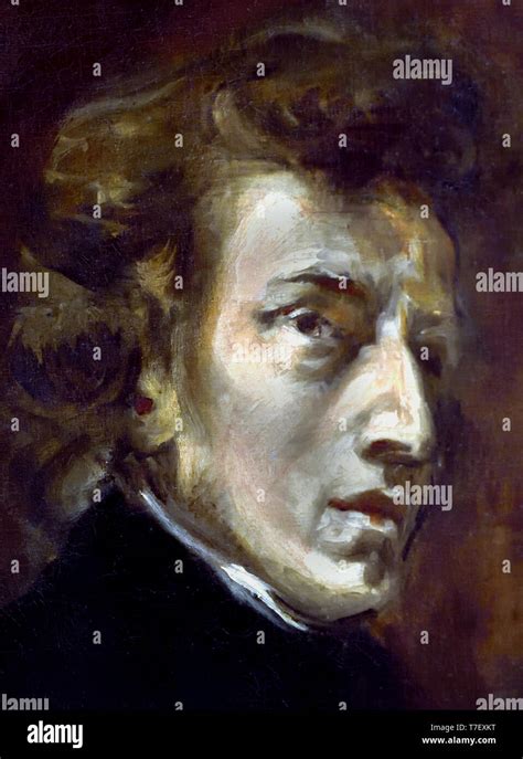 Portrait Of Frédéric Chopin Composer About 1838 By Eugène Delacroix