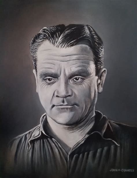 James Cagney As Cody Jarrett In White Heat Realistic Painting By
