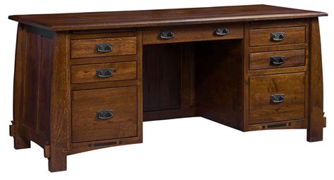 Colebrook Executive Desk Amish Solid Wood Desks Kvadro Furniture